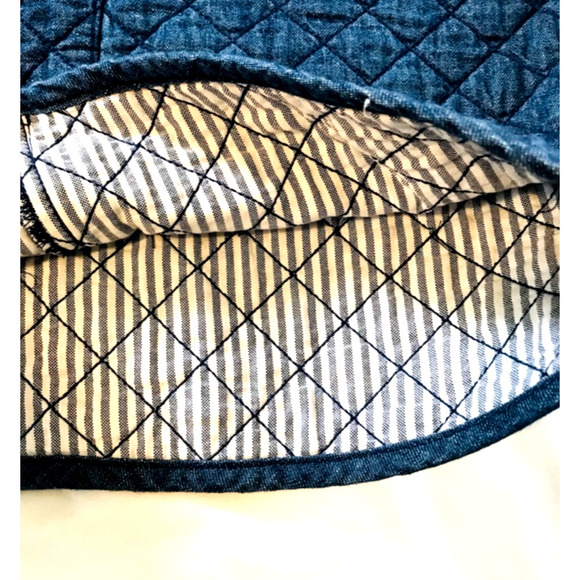 Brooks Brothers | Women's Blue Denim Quilted Mini Skirt Size 10 - Picture 6 of 11